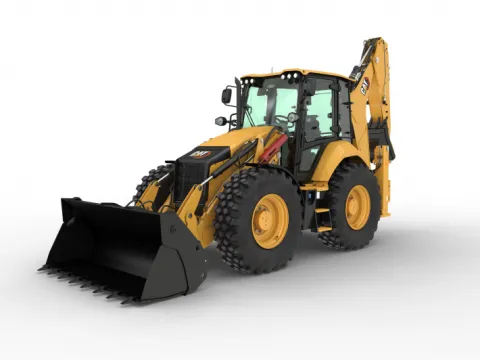 Экскаватор-погрузчик CAT 444 в аренду с оператором