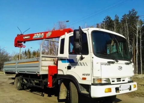 Манипулятор Hyundai 7 т, КМУ 5 т в аренду с оператором