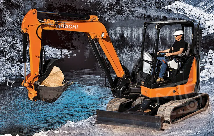 Аренда мини-экскаватора Hitachi ZX50 в Москве