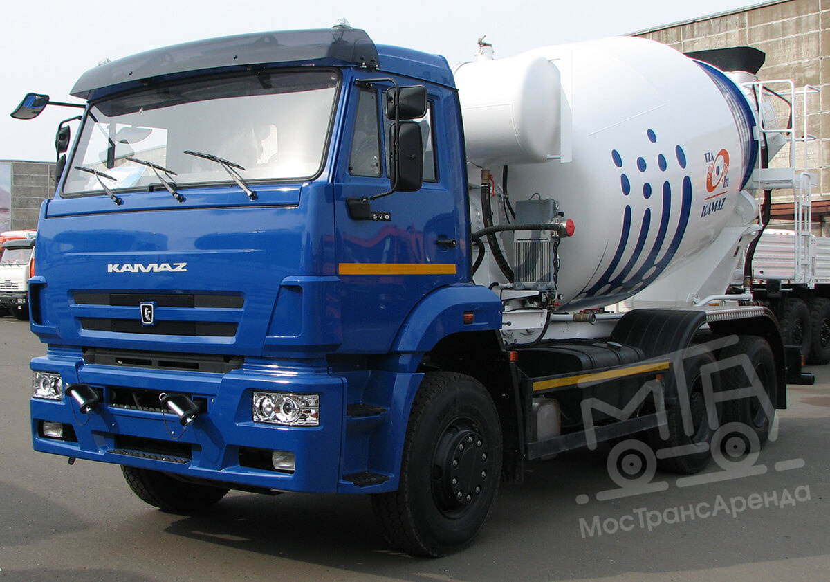 Автобетоносмеситель Автобетоносмесителя ТЗА 58149Z на шасси КАМАЗ 6520 в аренду с оператором