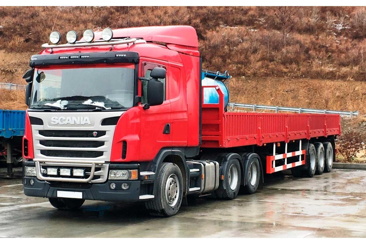 Длинномер Шаланды Scania 12 метров в аренду с оператором
