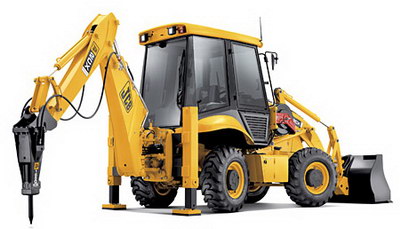 Экскаватор-погрузчик JCB 3CX с гидромолотом в аренду с оператором