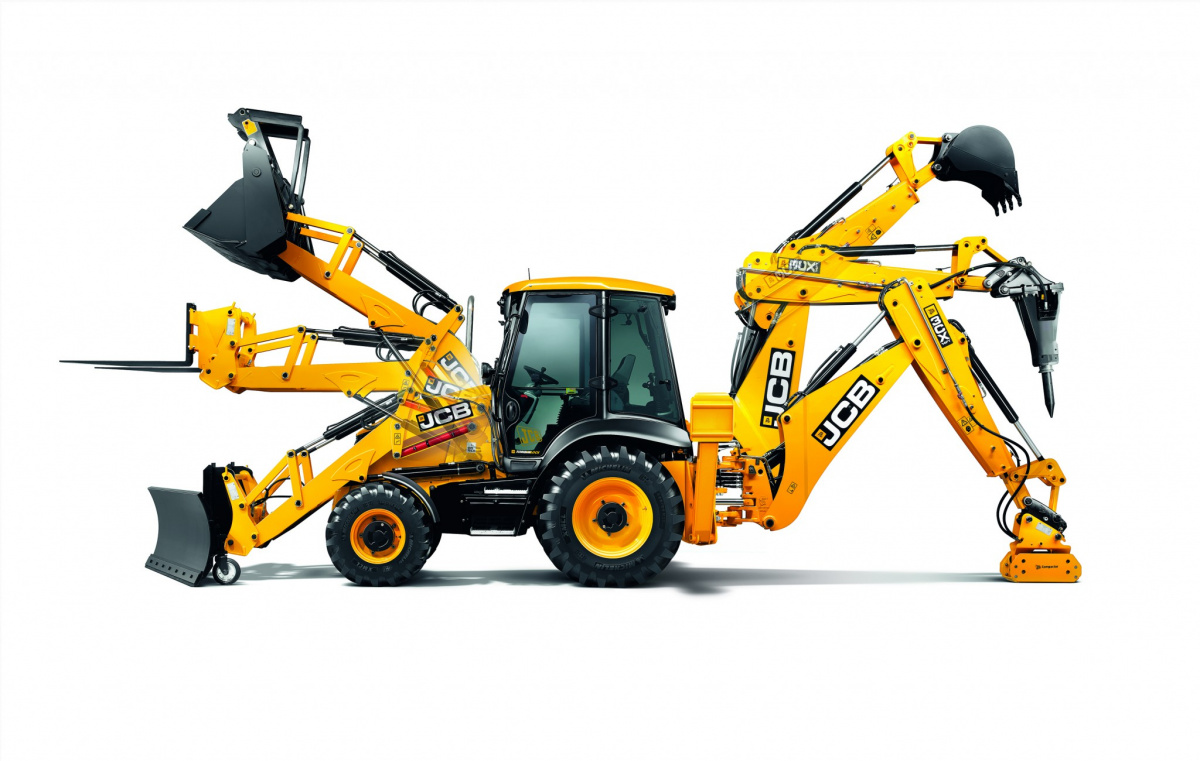 Экскаватор-погрузчик JCB 3CX Super с отвалом для снега в аренду с оператором