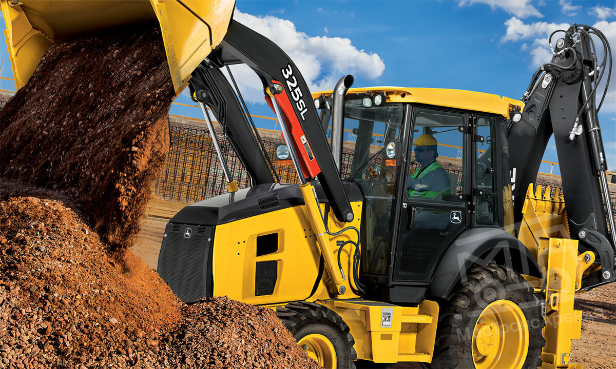 Экскаватор-погрузчик John Deere 325SL в аренду с оператором