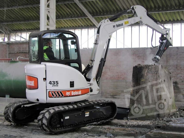 Bobcat 435 s gidromolotom в аренду с оператором