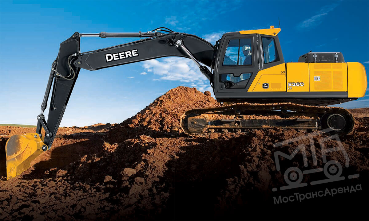 Гусеничный экскаватор John Deere E260 LC в аренду с оператором
