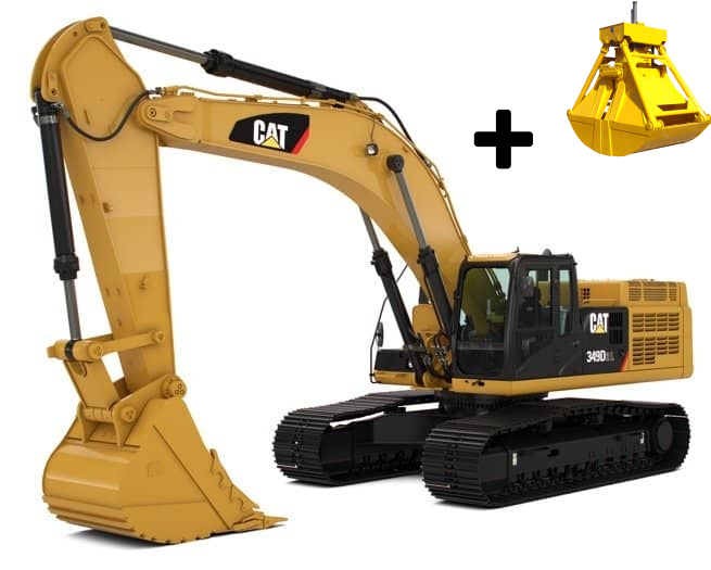 Гусеничный экскаватор Caterpillar 336 с грейфером в аренду с оператором
