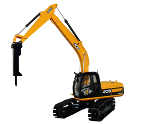 Гусеничный экскаватор с гидромолотом JCB JS 330 в аренду с оператором