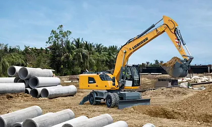 Колесного грейферного экскаватора Liebherr 922 в аренду с оператором