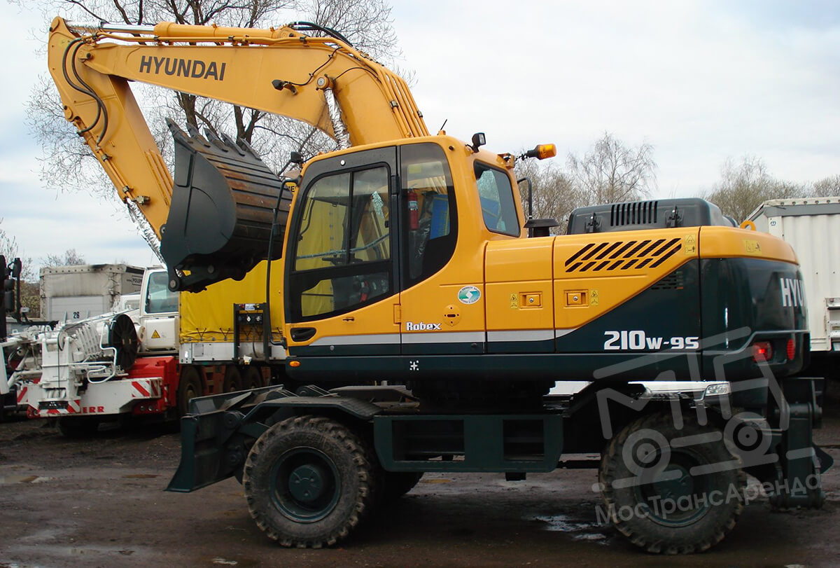 Колесного экскаватора Hyundai R210W-9S в аренду с оператором