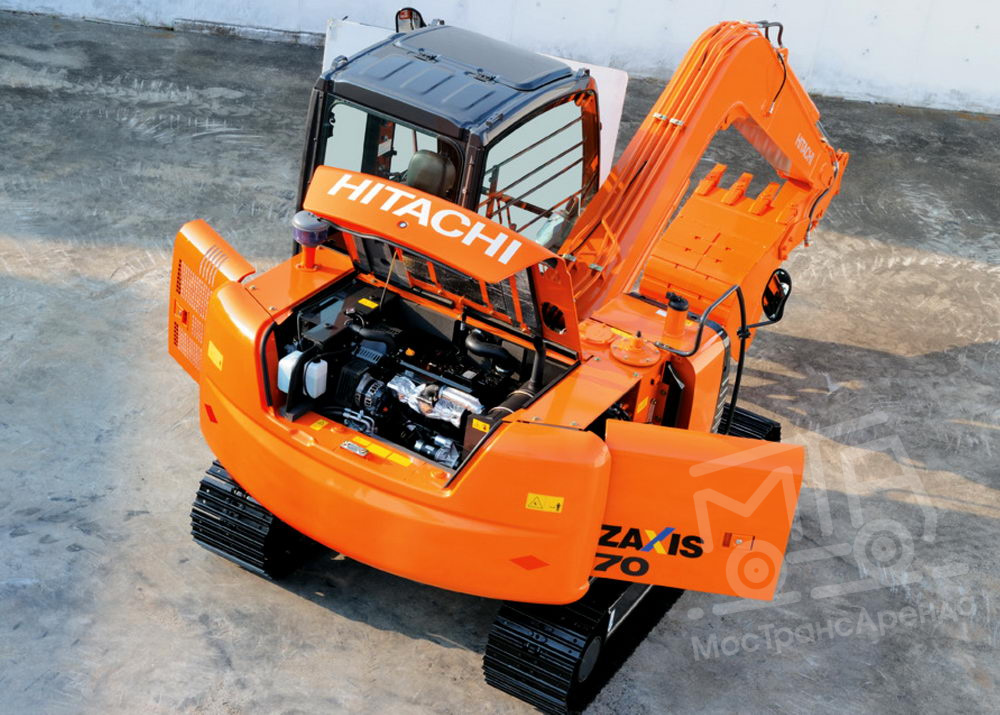 Мини-экскаватор Hitachi ZX70-5G в аренду с оператором