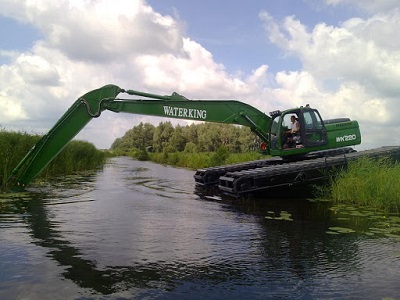 Гусеничный плавающий экскаватор Waterking WK 220 в аренду с оператором