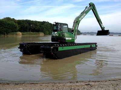 Гусеничный плавающий экскаватор Waterking WK 80 в аренду с оператором