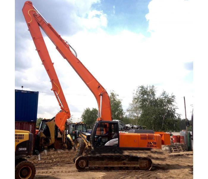 Гусеничный экскаватор с длинной стрелой Hitachi ZX330 Long Reach 19м в аренду с оператором
