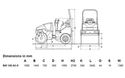 Дорожный каток BOMAG BW 138AD5 в аренду с оператором