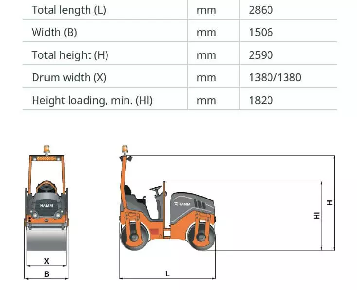 Дорожный каток HAMM HD14VV в аренду с оператором
