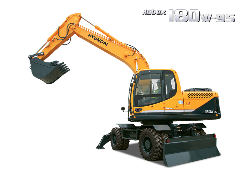 Колесный экскаватор Hyundai R180W-9S в аренду с оператором
