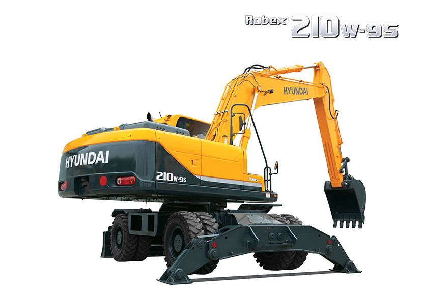 Колесный экскаватор Hyundai R210W-9S в аренду с оператором