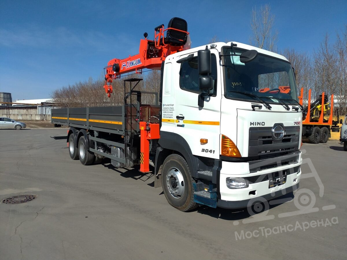 Манипулятор HINO 700 STRELA 7 TONN BORT 21 TONNA в аренду с оператором