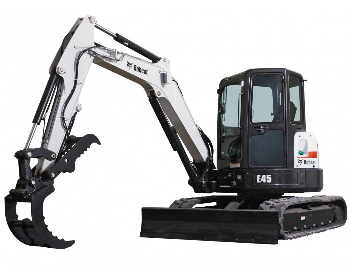 Мини-экскаватор Bobcat E45 в аренду с оператором