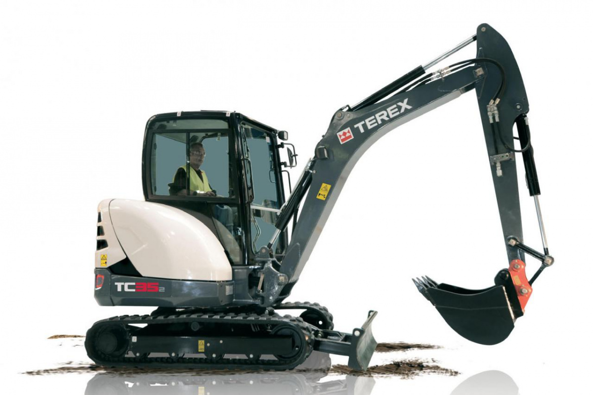 Мини-экскаватор Terex TC35 в аренду с оператором