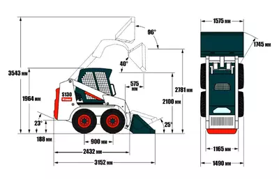 Мини-погрузчик BOBCAT S130 в аренду с оператором