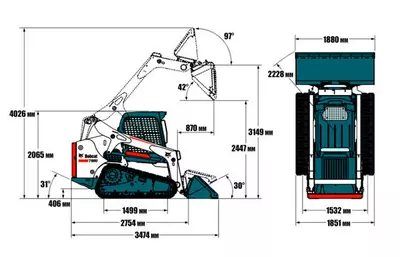 Мини-погрузчик BOBCAT T650 в аренду с оператором
