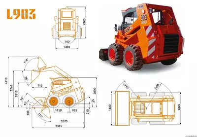 Мини-погрузчик Locust L903 в аренду с оператором